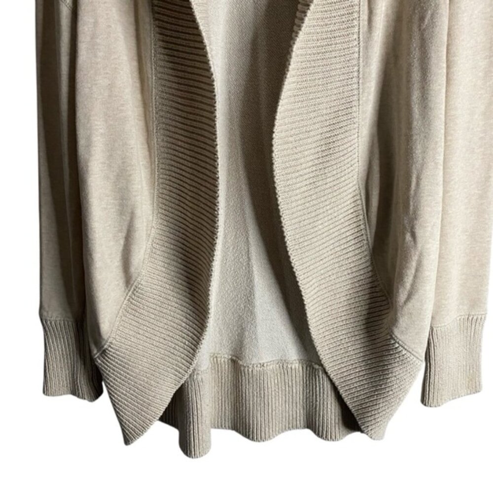 Aerie Women's Cream Open Front Knit Sweater Cardigan - Picture 3 of 9